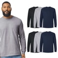 thumbnail image 1 of Gildan Men's Ultra Cotton Long Sleeve Pocket T-Shirt, T-Shirt Value Pack, Assorted Color, 6 Pack, 3XL, 1 of 5