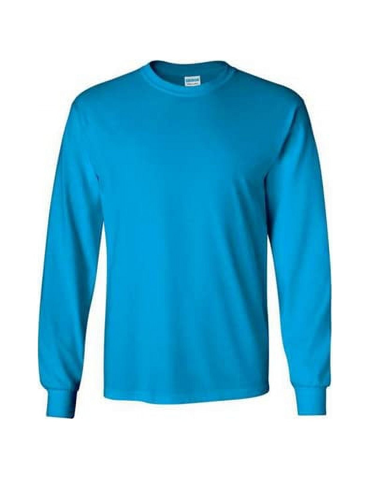 Gildan Ultra Cotton Long Sleeve T-Shirts – 2-Pack, Heavyweight, Comfort Fit, Gold Color