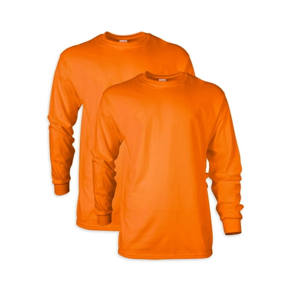 Gildan Men's Ultra Cotton Long Sleeve T-Shirt, 2-Pack, up to size 5XL