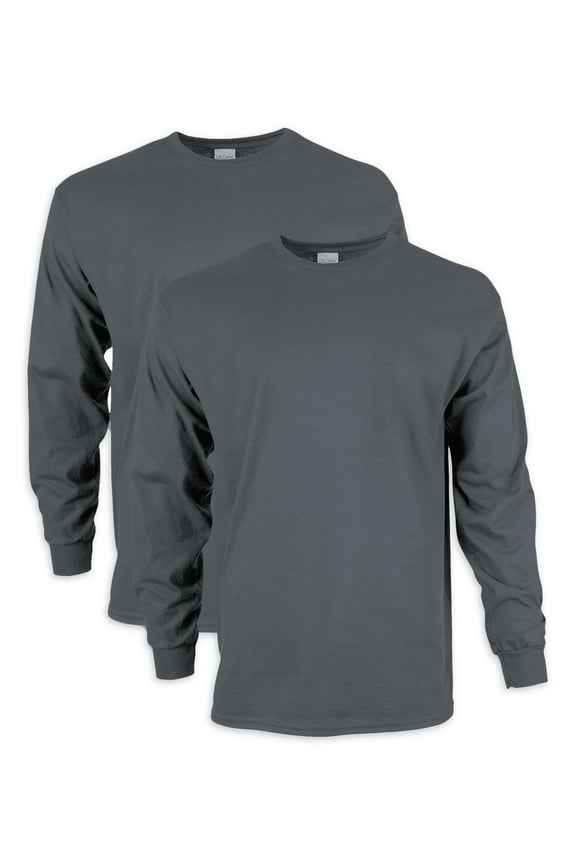 Men's Ultra Cotton Long Sleeve T-Shirt, 2-Pack, up to size 5XL