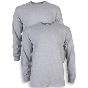 Gildan Men's Ultra Cotton Long Sleeve T-Shirt, 2-Pack