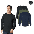 thumbnail image 1 of Gildan Men’s Ultra Cotton Long Sleeve T-Shirt, Multicolor Tee, Bulk of Pack 3, S, 1 of 5