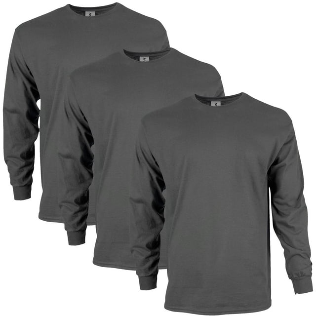 Gildan Men's Ultra Cotton Long Sleeve T-Shirt, Style G2400, Multipack ...