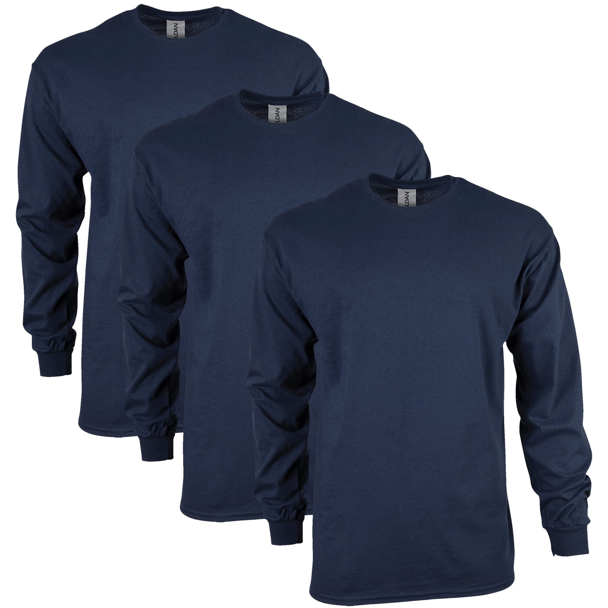 Gildan Men's Ultra Cotton Long Sleeve T-Shirt – Style G2400, Carolina Blue, Size Large - View #6