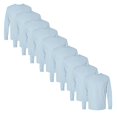 thumbnail image 1 of Gildan Men's Ultra Cotton Long Sleeve T-Shirt in Light Blue, Casual Comfort, Crewneck Shirt for Men, Arts And Crafts, 6 oz pack of 9, S, 1 of 6