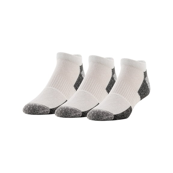 Gildan Men's Ultra Cotton No Show Socks White, 3 Pack