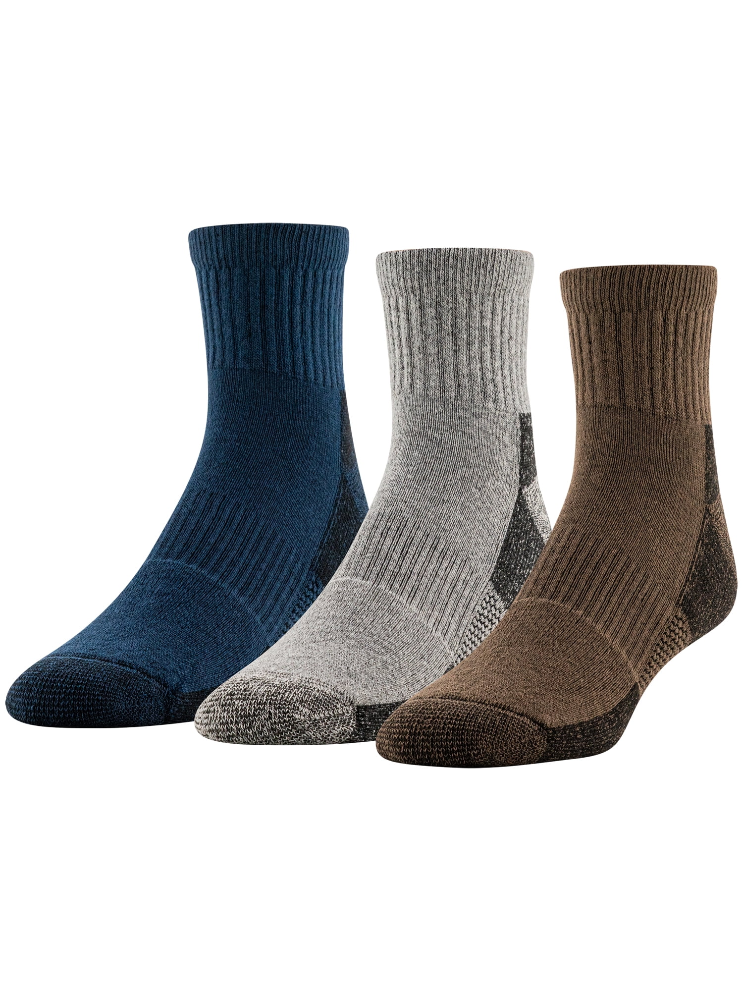Gildan Men's Ultra Cotton Quarter Socks Assorted, 3 Pack