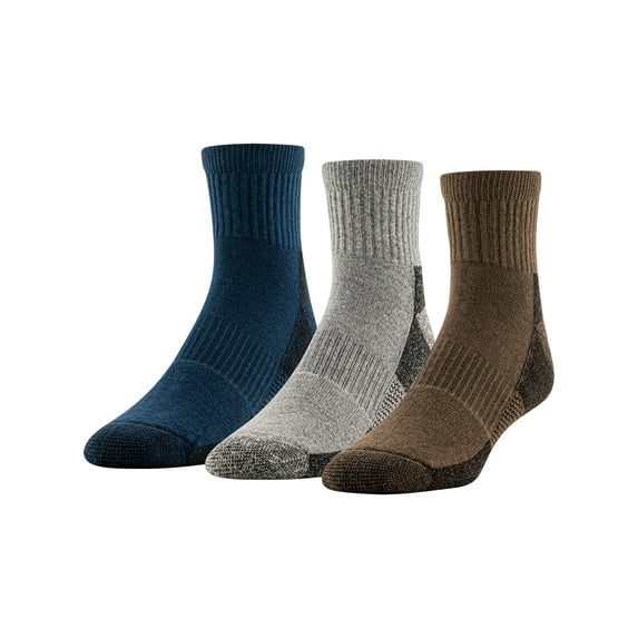 Gildan Men's Ultra Cotton Quarter Socks Assorted, 3 Pack