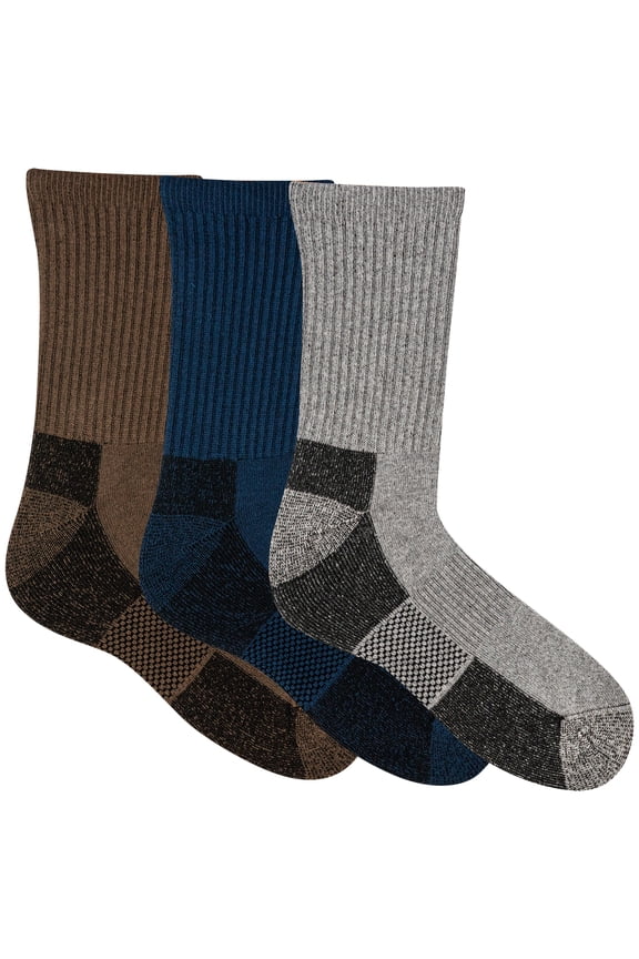 Men's Ultra Cotton Short Crew Socks Assorted, 3 Pack