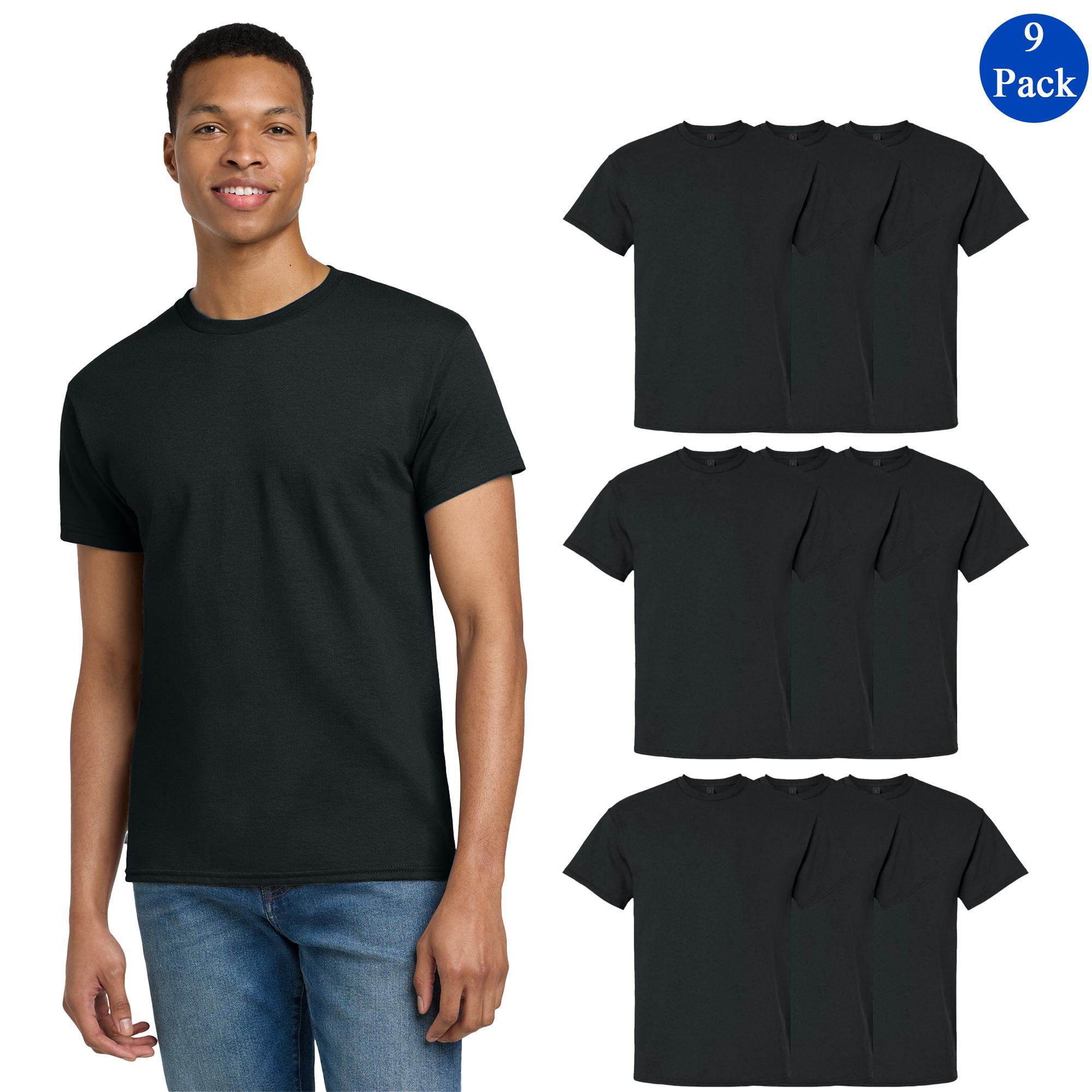 Gildan Men's Ultra Cotton T-Shirt 3-Pack - 6 Oz., Preshrunk, Quarter-Turned (Heather Colors)