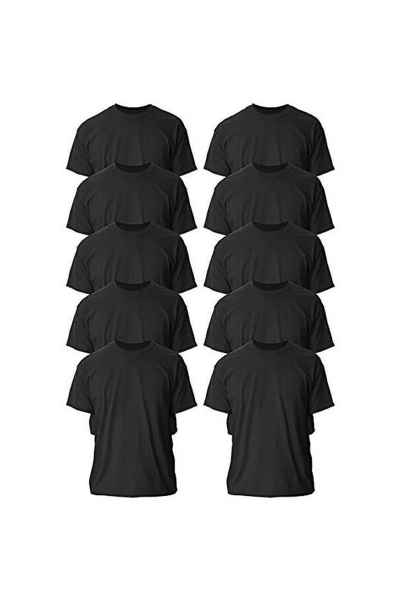 Men's Ultra Cotton T-Shirt, Style G2000, Black (10-Pack), Small