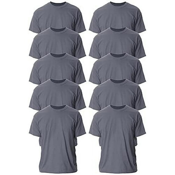Gildan Men's Ultra Cotton T-Shirt, Style G2000, Charcoal (10-Pack), Medium