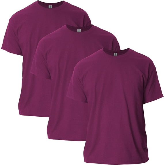 Gildan Men's Ultra Cotton T-Shirt, Style G2000, Multipack, Maroon 3-Pack, X-Large
