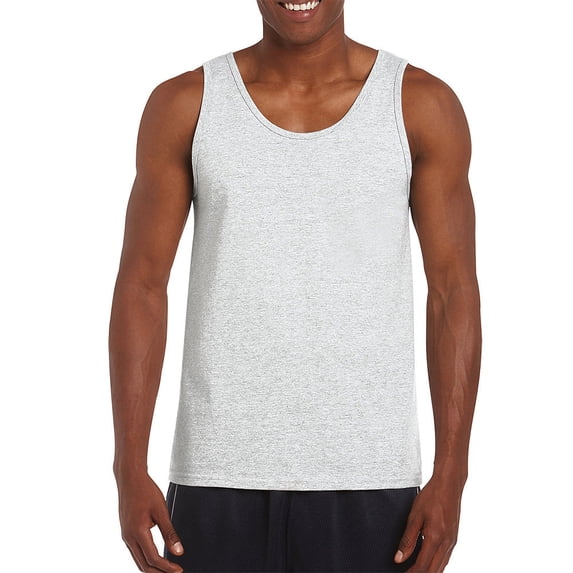 Gildan Adult 6.1 oz Cotton Tank Top In Ash - Medium