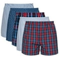 thumbnail image 1 of Gildan Men's Underwear Boxers, Multipack, Navy/Red Assorted (5-pack), Small, 1 of 6