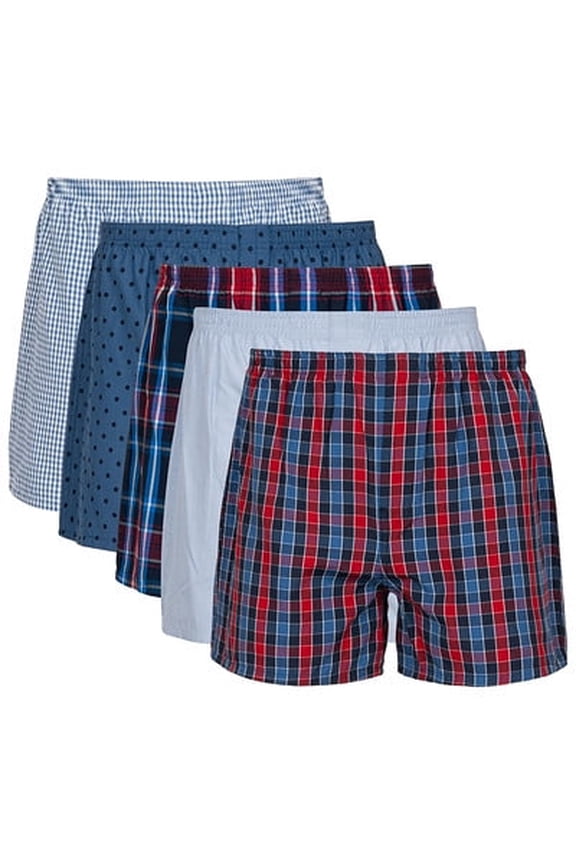 Men's Underwear Boxers, Multipack, Navy/Red Assorted (5-pack), XX-Large