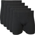 thumbnail image 1 of Gildan Adult Men's Boxer Briefs With Covered Waistband, 5-Pack, Sizes S-2XL, 6" Inseam, 1 of 6