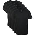 thumbnail image 1 of Gildan Men's V-Neck T-Shirts, Multipack, Style G1103, Black (6-pack), XX-Large, 1 of 6