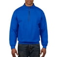 thumbnail image 1 of Gildan Men's and Big Men's 1/4 Zip Cotton Cadet Collar Sweatshirt, up to 2XL, 1 of 2
