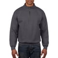 thumbnail image 1 of Gildan Men's and Big Men's 1/4 Zip Cotton Cadet Collar Sweatshirt, up to 2XL, 1 of 2