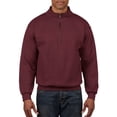 thumbnail image 1 of Gildan Men's and Big Men's 1/4 Zip Cotton Cadet Collar Sweatshirt, up to 2XL, 1 of 2