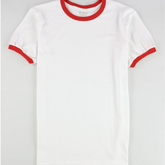 Gildan Mens 2-Tone Basic T-Shirt, White, Medium