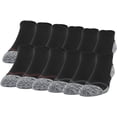 thumbnail image 1 of Gildan Mens Active Strategic Cushion No Show Socks with Tab Back, Multipairs 12 Black/Grey/Merlot 12-pairs Shoe Size: 6-12, 1 of 6
