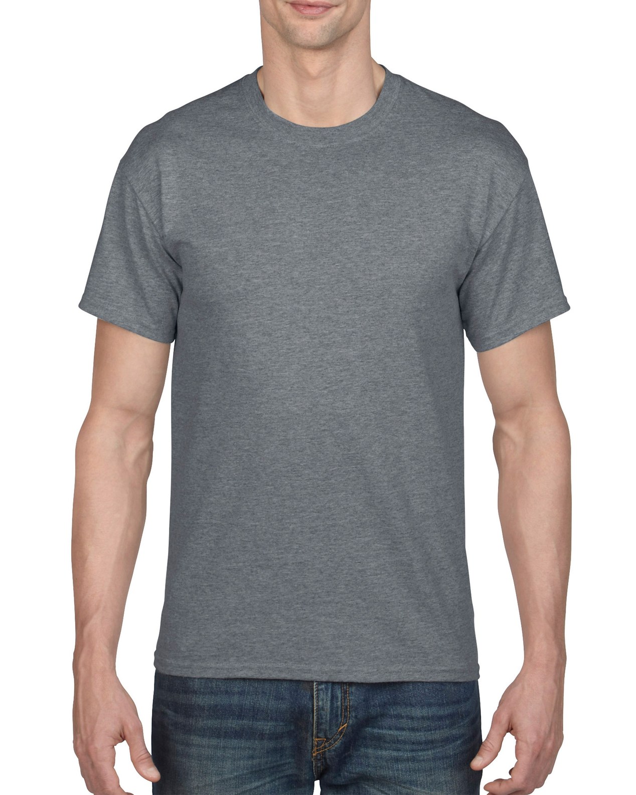 Gildan Classic Maglietta Uomo 100% Cotone Graphite/Viola Taglia L