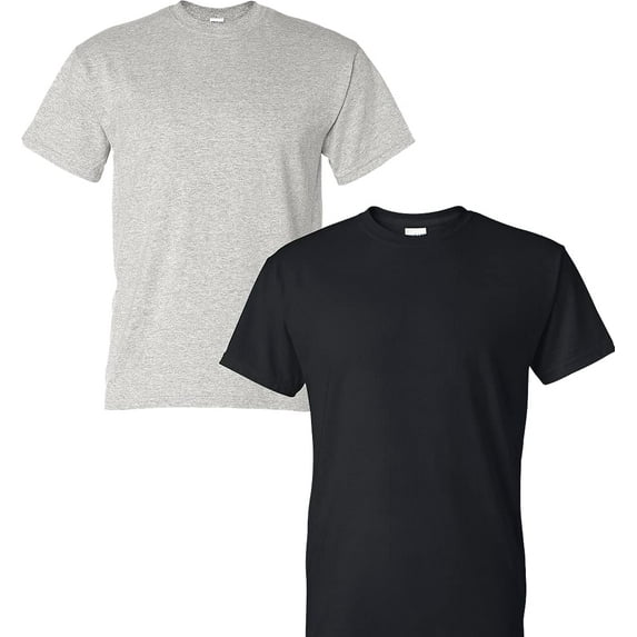 Gildan Mens DryBlend T-Shirt
, S, Ash (Pack of 2) (1 Black / 1 Ash)