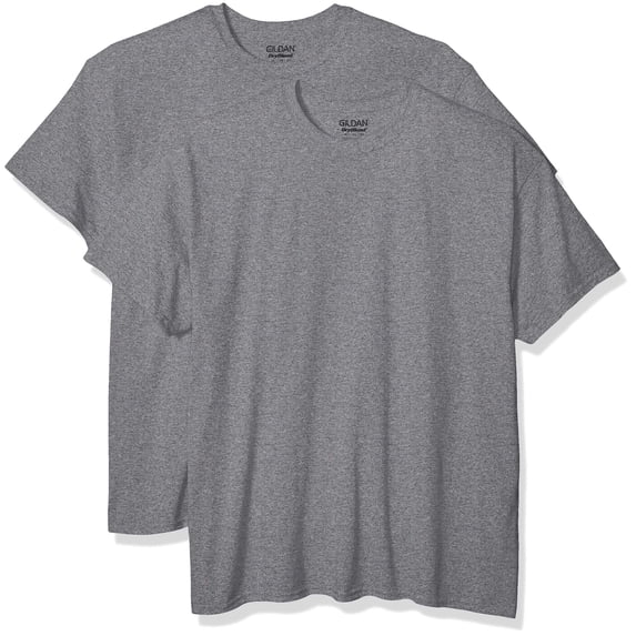 Gildan Mens DryBlend T-Shirt , XL, Graphite Heather (Pack of 2) 2 Graphite Heather