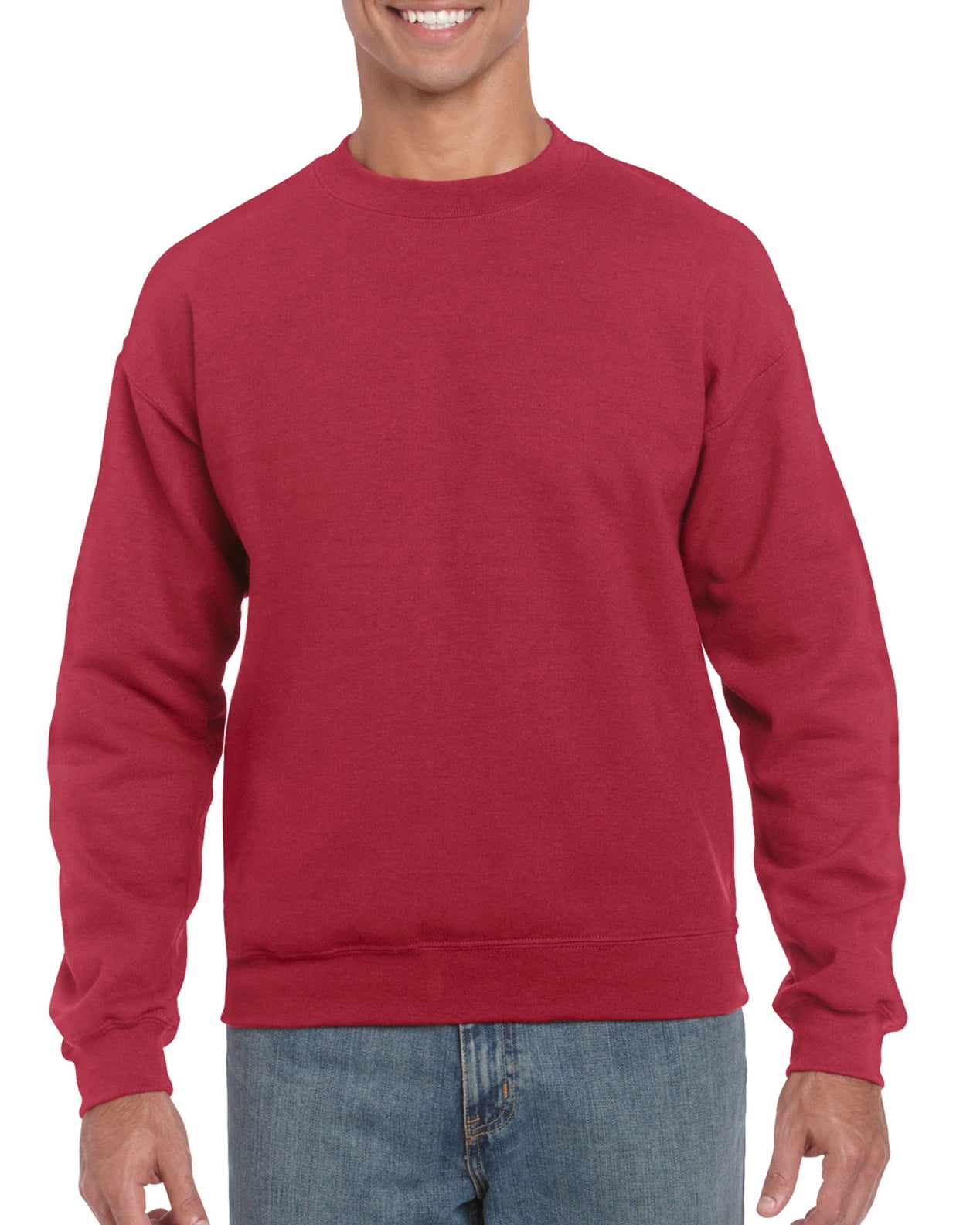 Gildan Heavy Blend Crewneck Sweatshirt - Basic Comfort Colors Sweatshirt (Red, XXXX-Large)