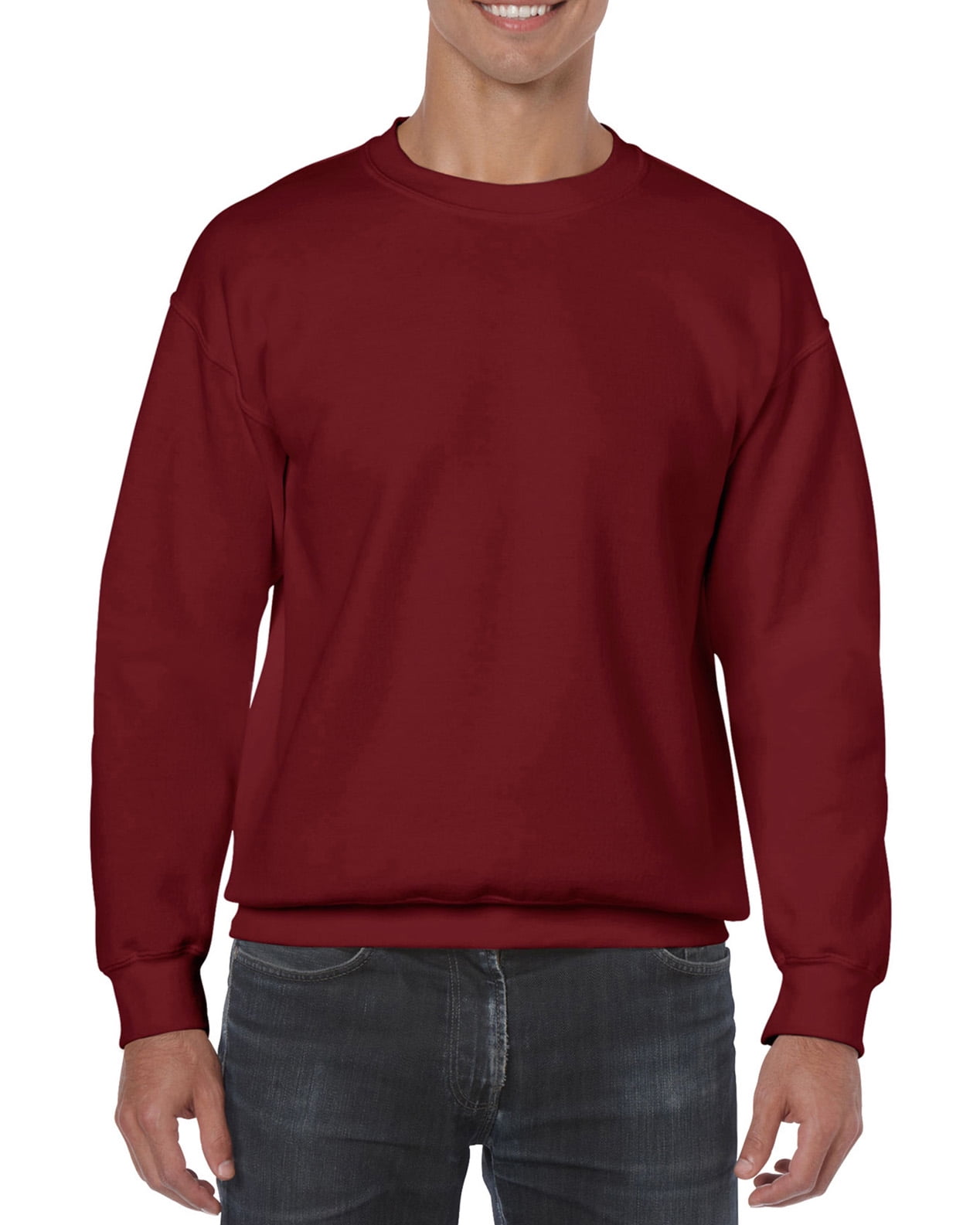 Gildan Mens Heavy Blend Crewneck Sweatshirt, L, Garnet, L, Garnet -  Walmart.com