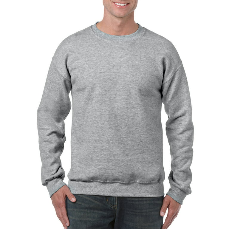 Gildan Mens Heavy Blend Crewneck Sweatshirt, L, Sport Grey