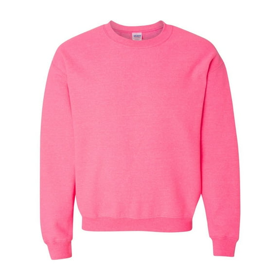 Gildan Mens Heavy Blend Crewneck Sweatshirt Soft Fleece Sweater 8oz 50/50 Cotton/Polyester, Safety Pink 2XL