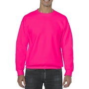 Gildan Mens Heavy Blend Crewneck Sweatshirt, XL, Safety Pink
