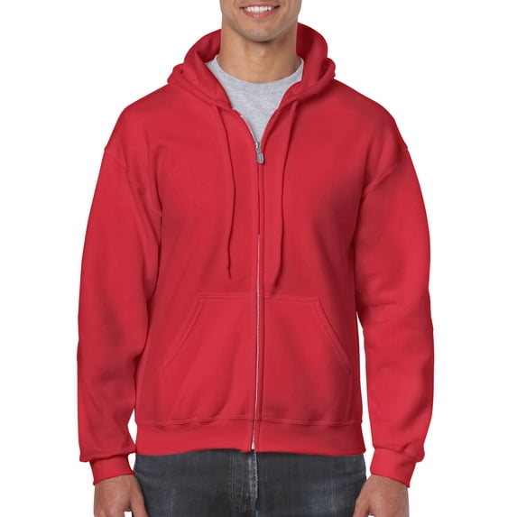gildan mens heavy blend 8 oz. 50/50 full-zip hood(g186)-red-4xl