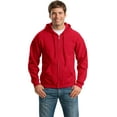 thumbnail image 1 of Gildan Mens Heavy Blend Full Zip Hooded Sweatshirt, 5XL, Red, 1 of 1
