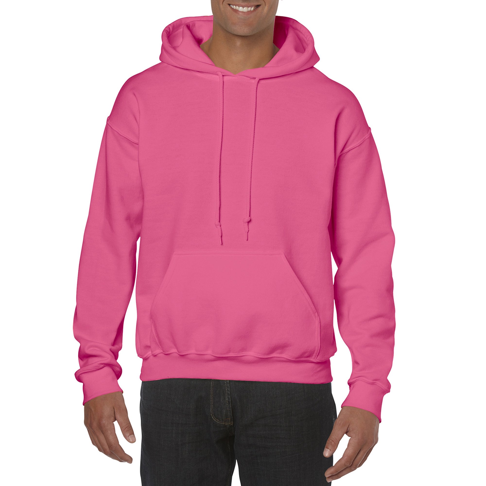 Gildan Mens Heavy Blend Hooded Sweatshirt, 2XL, Safety Pink - Walmart.com