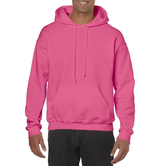 Gildan Mens Heavy Blend Hooded Sweatshirt, 3XL, Safety Pink