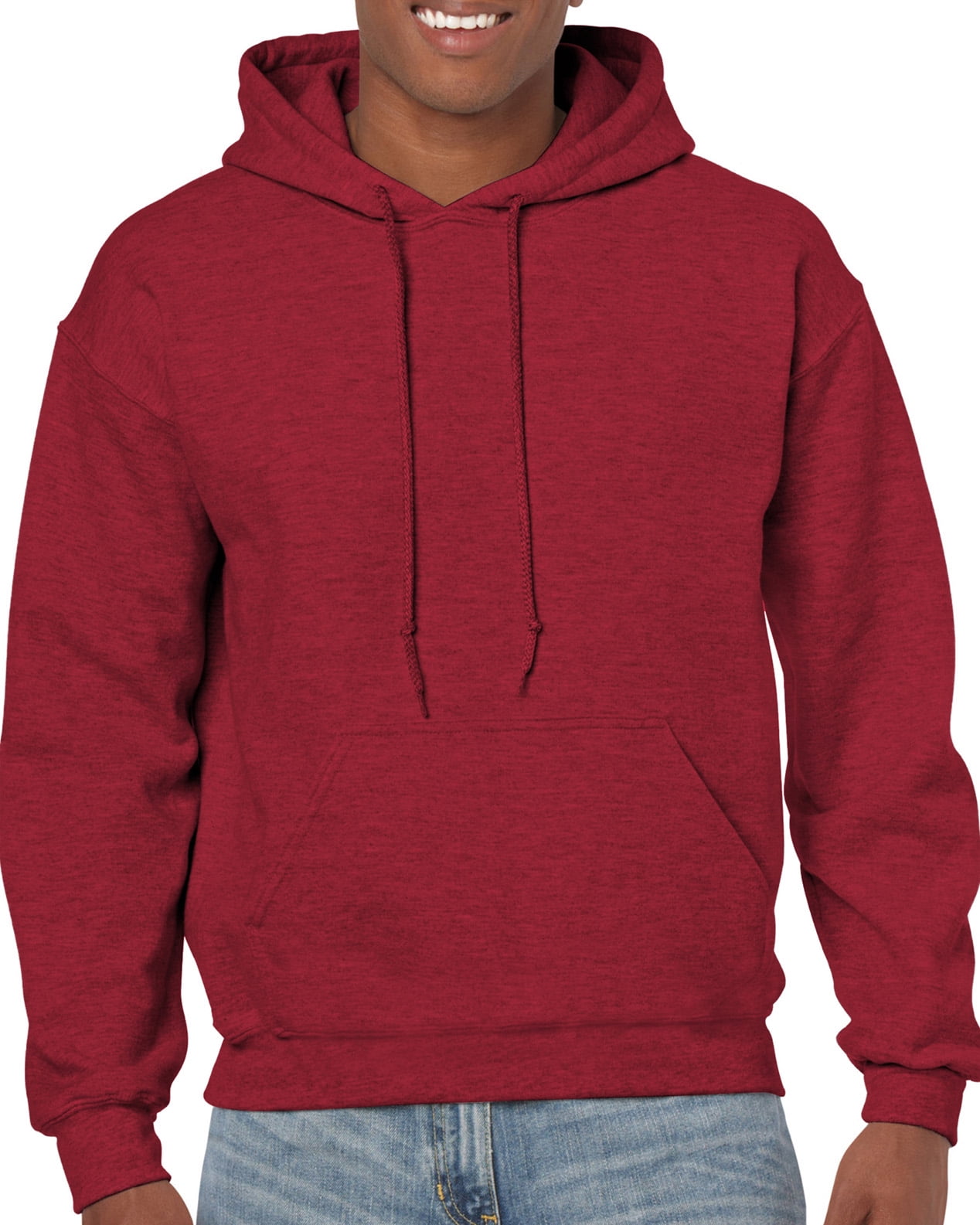 Gildan Mens Heavy Blend Hooded Sweatshirt, 4XL, Antique Cherry Red