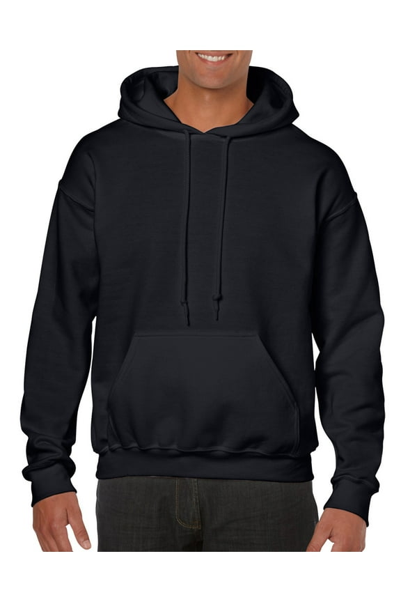 Mens Heavy Blend Hooded Sweatshirt, 4XL, Black