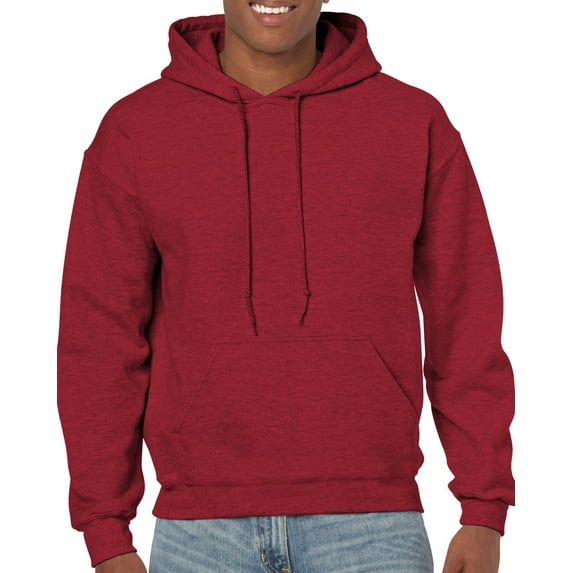 Gildan Mens Heavy Blend Hooded Sweatshirt, 5XL, Antique Cherry Red