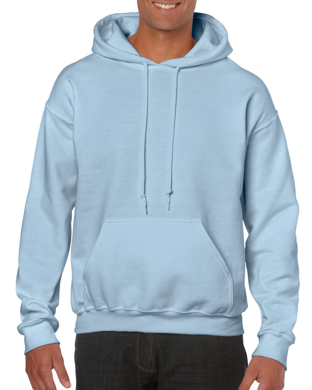 Gildan Mens Heavy Blend Hooded Sweatshirt, L, Light Blue - Walmart.com