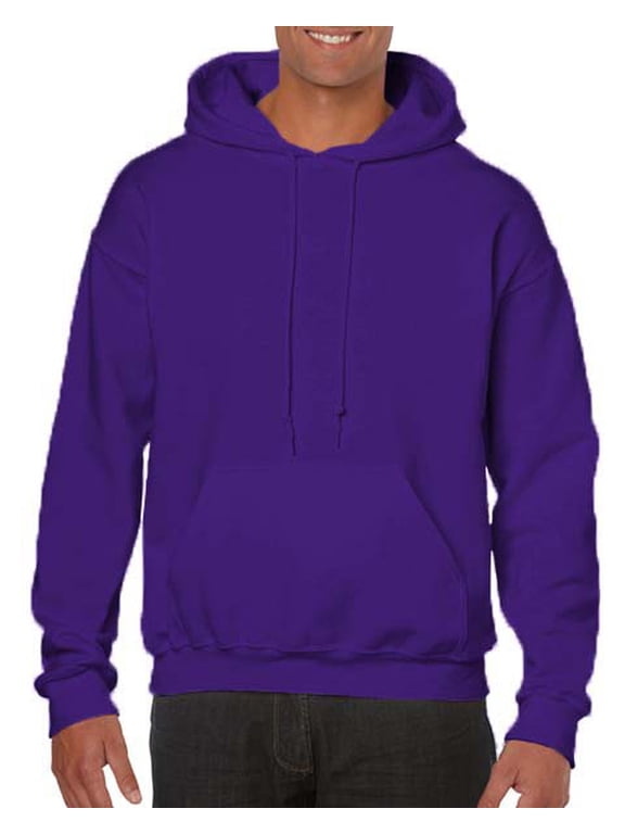 Mens Heavy Blend Hooded Sweatshirt, M, Purple