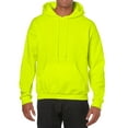 thumbnail image 1 of Gildan Mens Heavy Blend Hooded Sweatshirt, M, Safety Green, 1 of 2