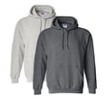 thumbnail image 1 of Gildan Mens Heavy Blend Hooded Sweatshirt, S, Dark Heather (Pack of 2) (1 Ash / 1 Dark Heather), 1 of 1