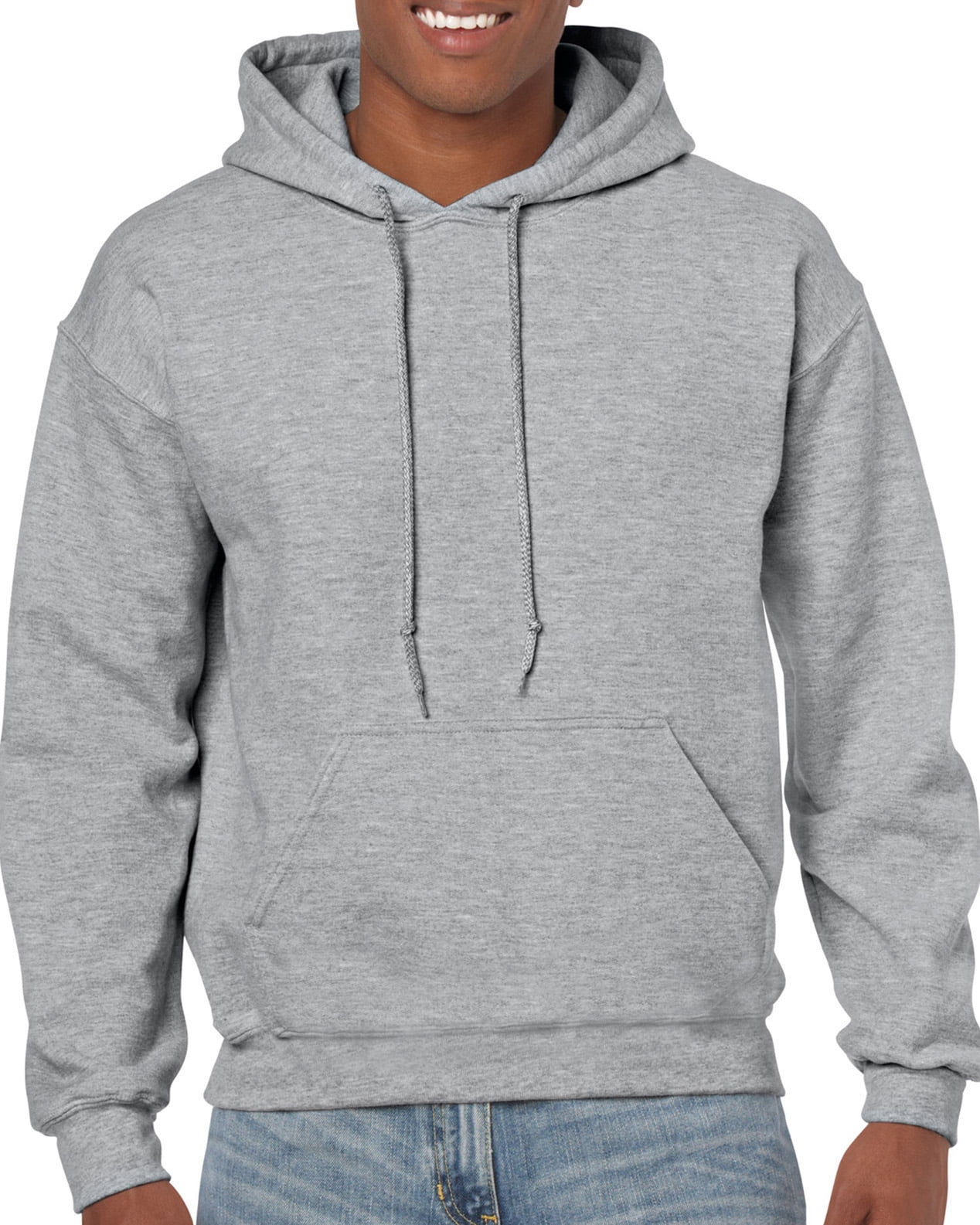 Gildan Mens Heavy Blend Hooded Sweatshirt, S, Sport Grey