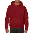 thumbnail image 1 of Gildan Mens Heavy Blend Hooded Sweatshirt, XL, Cardinal Red, 1 of 3