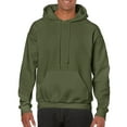thumbnail image 1 of Gildan Mens Heavy Blend Hooded Sweatshirt, XL, Military Green, 1 of 4