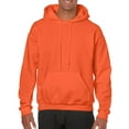 thumbnail image 1 of Gildan Mens Heavy Blend Hooded Sweatshirt, XL, Orange, 1 of 3